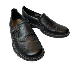 GH Bass & Co. Black Leather Loafer Bradshaw 9W Wide Slip  on Shoe